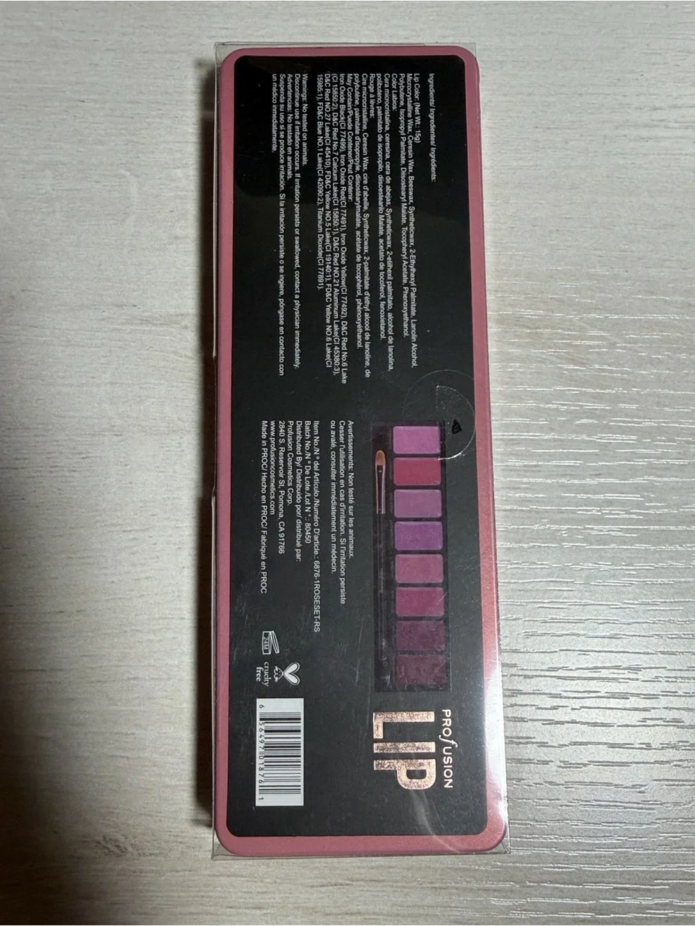 Profusion Cosmetics Rose Pink Lip Palette - Soft Rose Tones